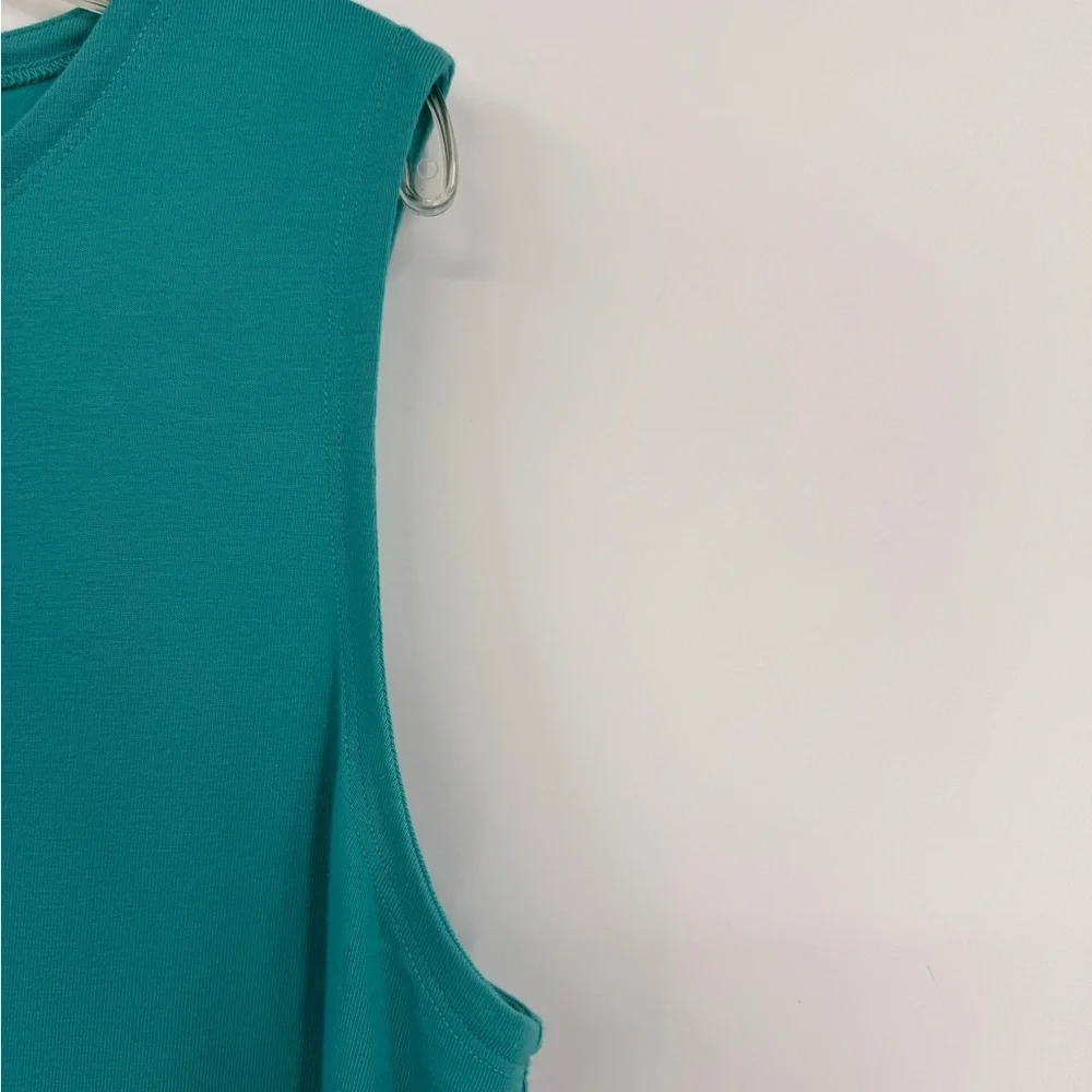 Eileen Fisher Dress Womens Size Small Green  Sleeveless Organic Cotton